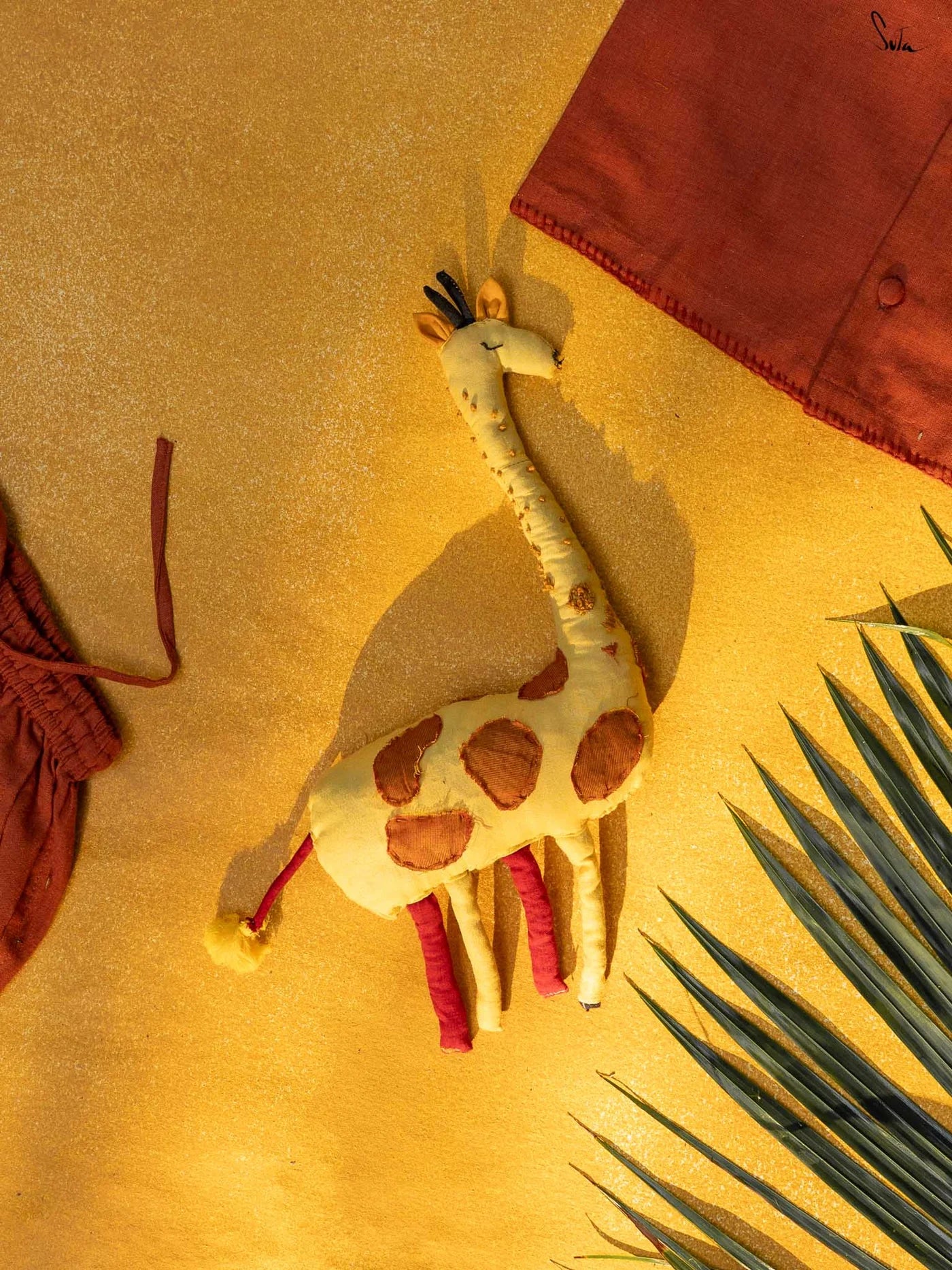 Bizzy Boom Multicolor Cotton Giraffe Stuffed Toy