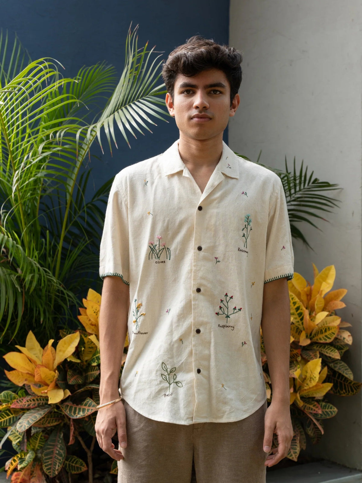 Lessons in Botany Off-White Cotton Shirt