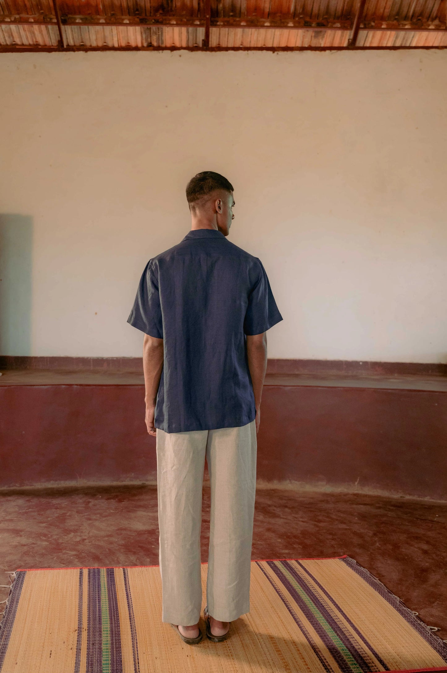 Simple Scenes Blue Linen Shirt