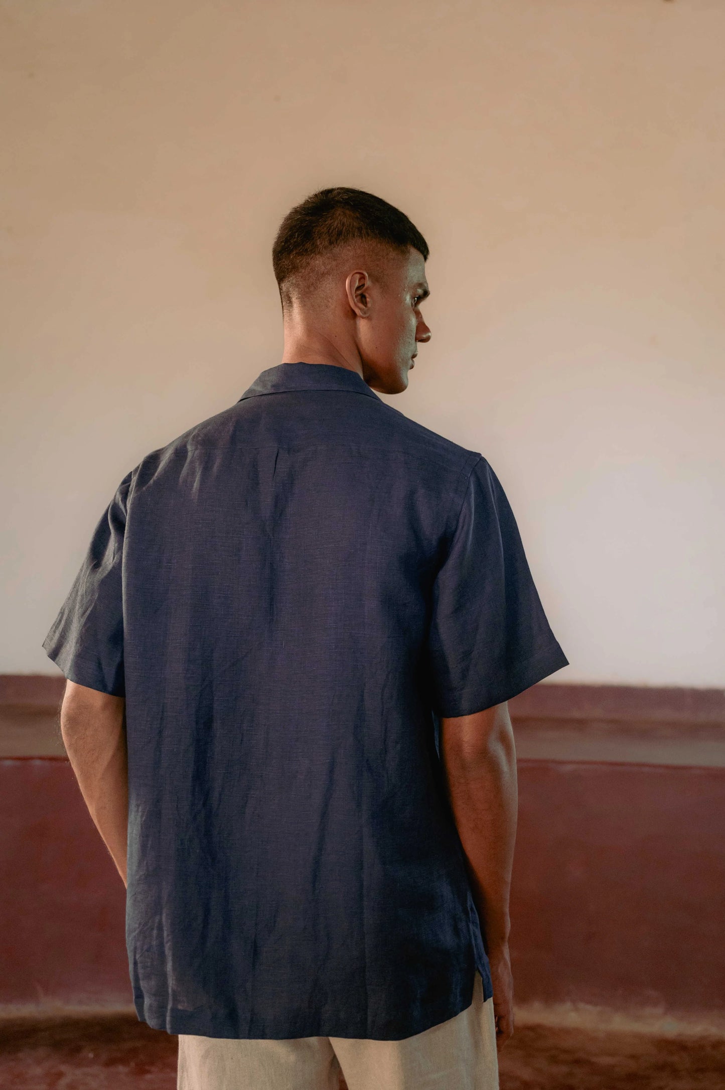 Simple Scenes Blue Linen Shirt