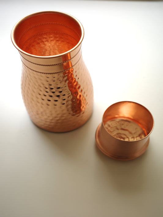 Hammered Copper Water Carafe