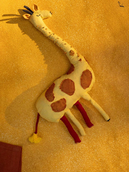 Bizzy Boom Multicolor Cotton Giraffe Stuffed Toy
