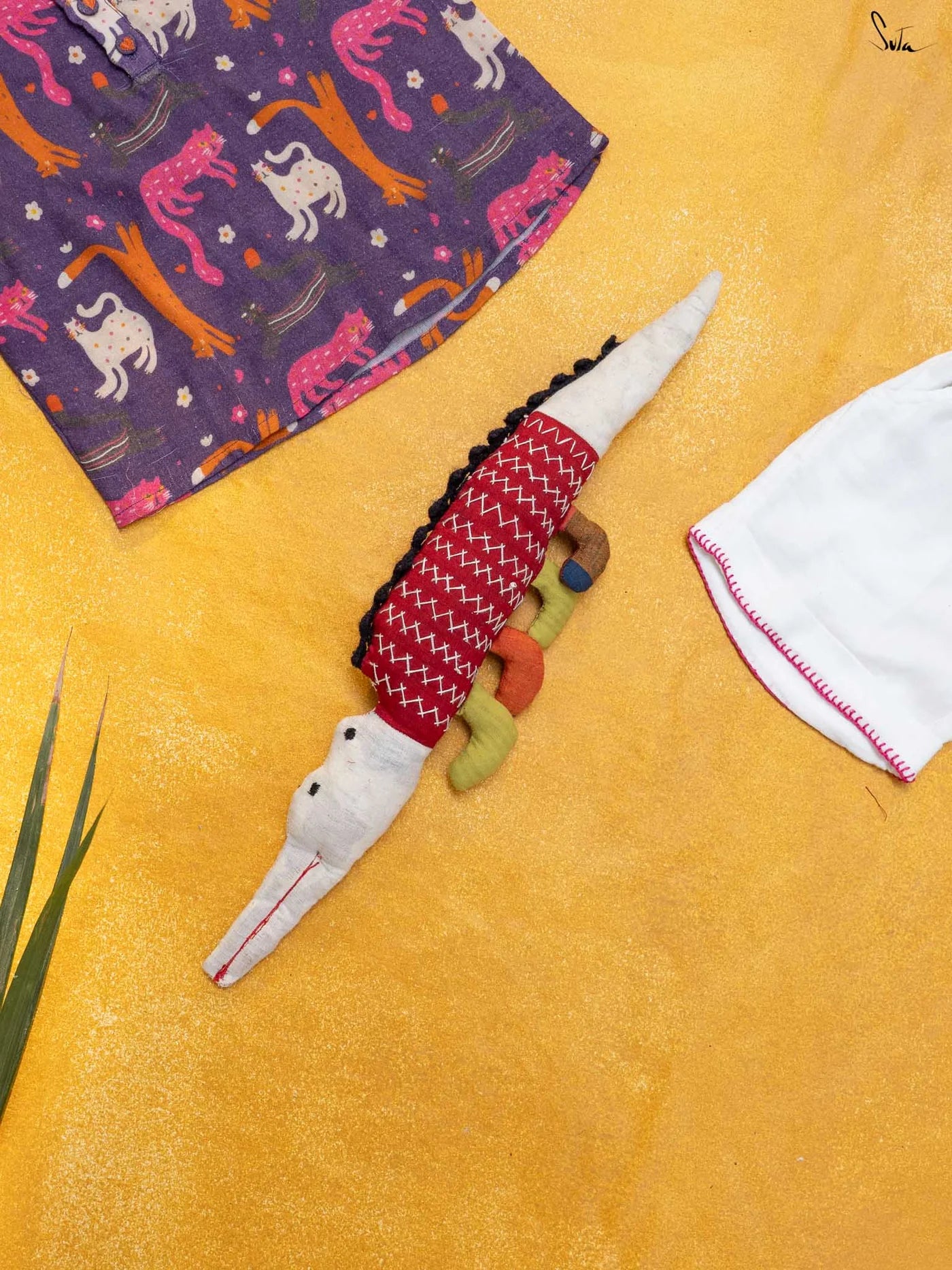 Crocopop Multicolor Cotton Crocodile Stuff Toy