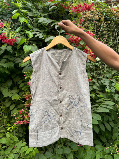 Say No to Sleeves – Wildflower Linen Top