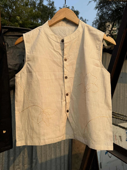 Say No to Sleeves – Wildflower Linen Top