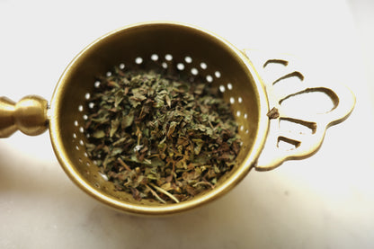 Brass Strainer with Wooden Handle