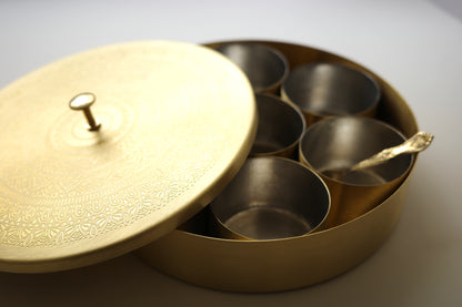 Handcrafted Brass Spice Box