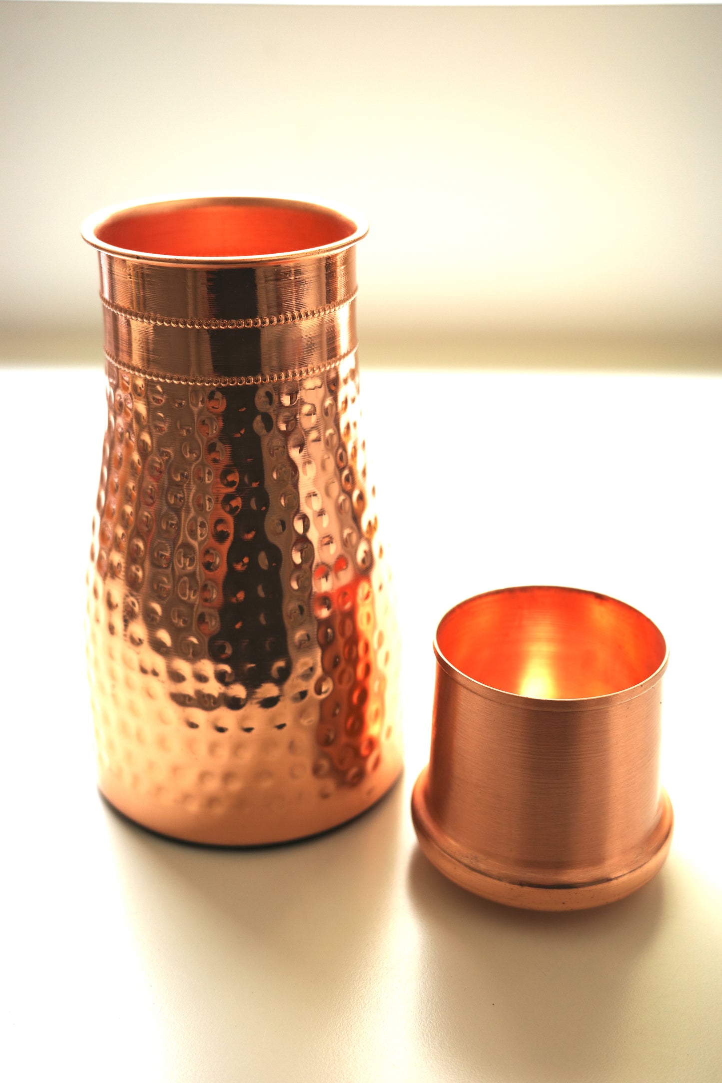 Hammered Copper Water Carafe