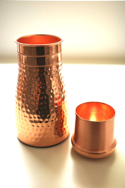 Hammered Copper Water Carafe