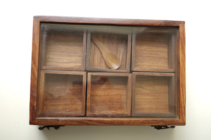 Handcrafted wooden Tea/Spice Storage