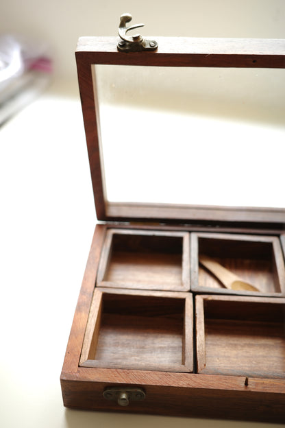 Handcrafted wooden Tea/Spice Storage