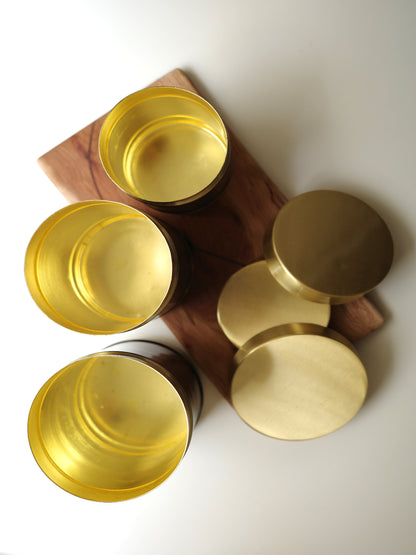 Handcrafted Brass Canister Set