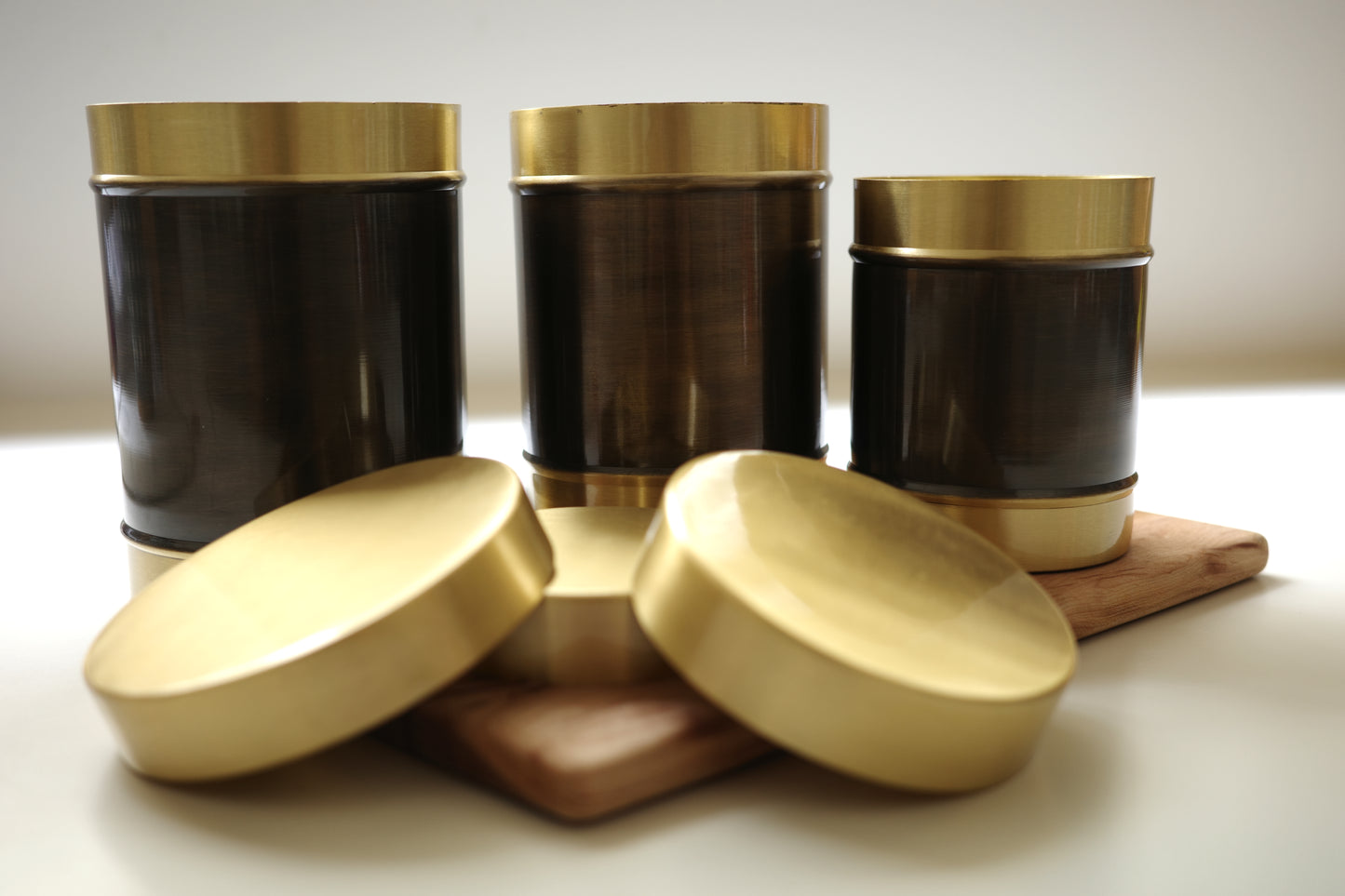 Handcrafted Brass Canister Set