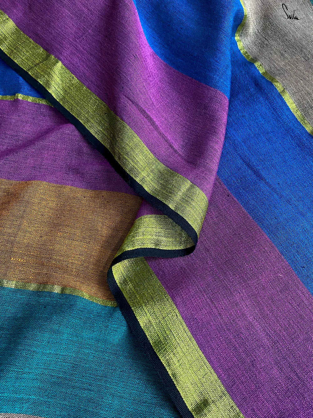 Saya Aana Multicolor Mul Cotton Saree