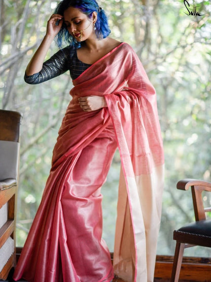 Raga Abhogi Linen Zari Saree